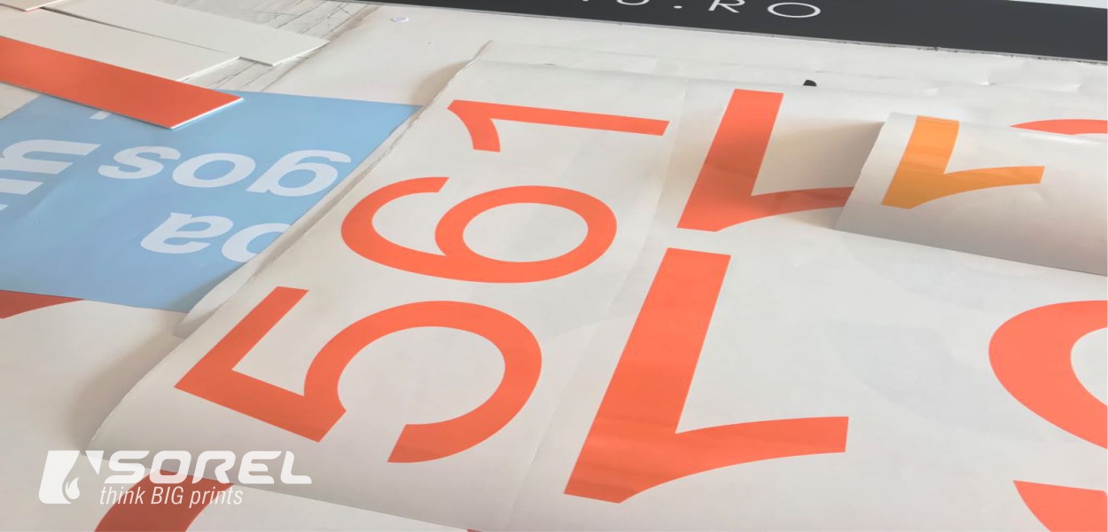 Self Adhesive Color Vinyl Prints: Cut to numbers and letters.